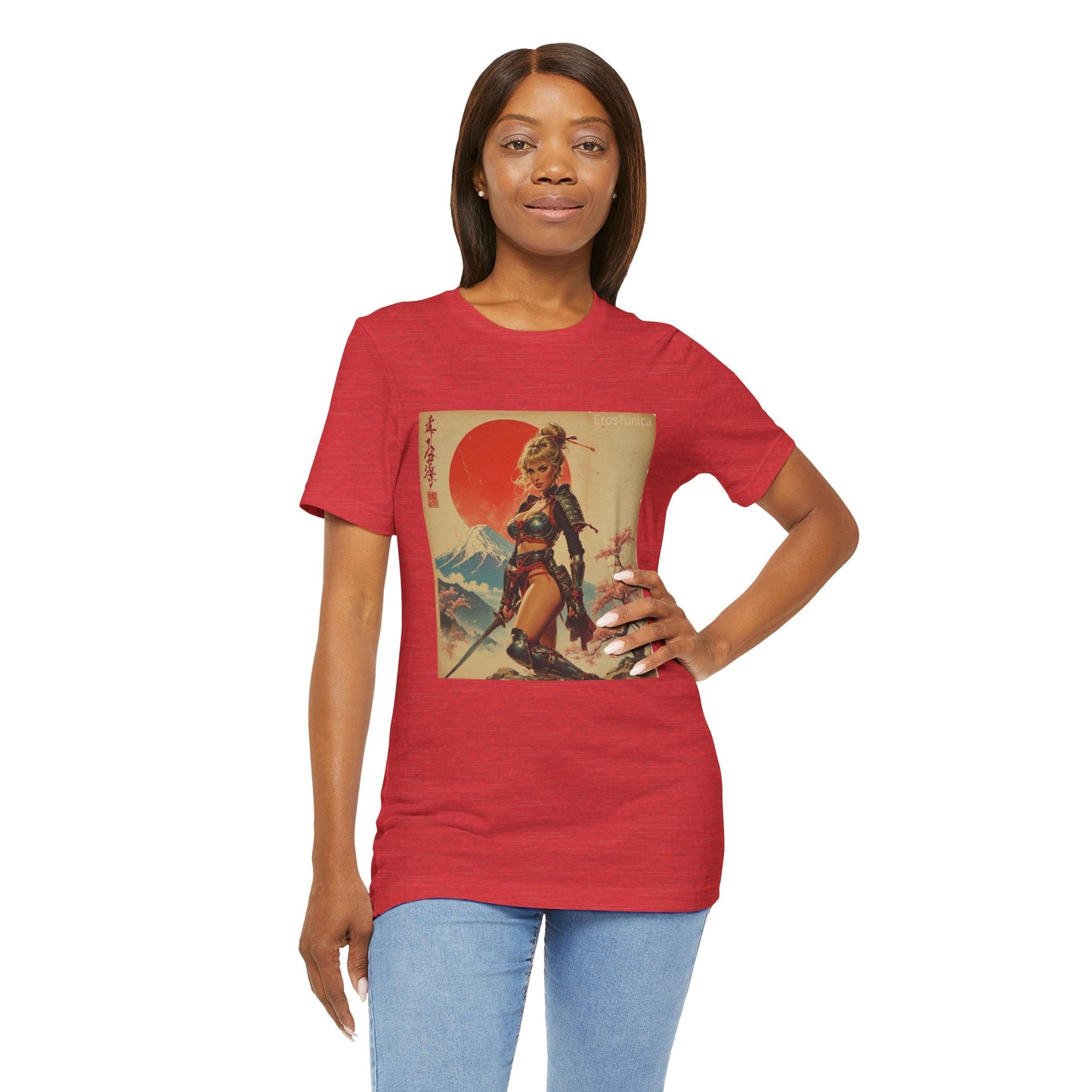 Sakura Samurai Warrior Tee — Retro Japanese Sun Graphic Shirt