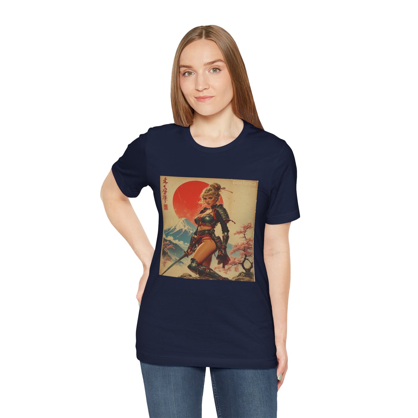 Sakura Samurai Warrior Tee — Retro Japanese Sun Graphic Shirt