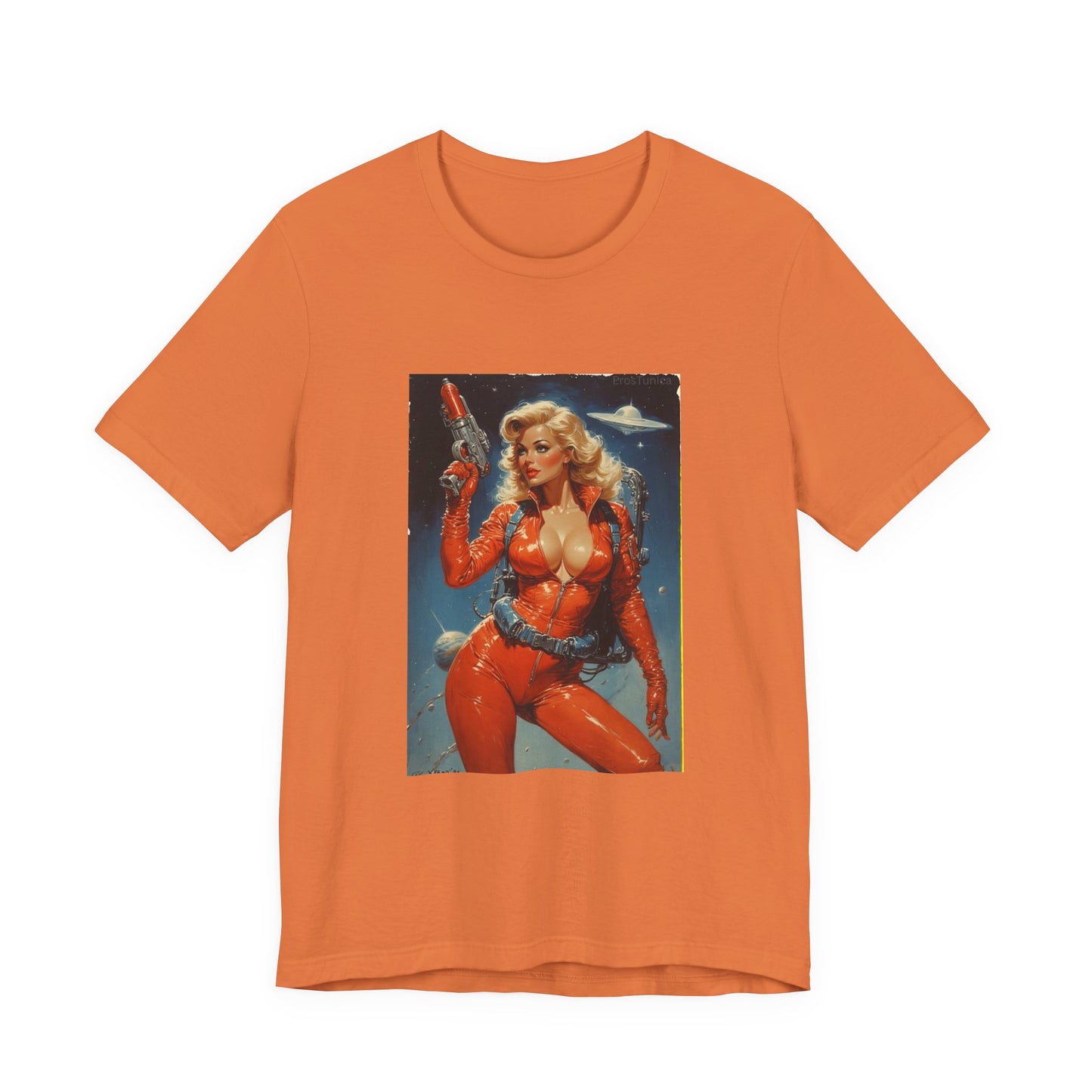 Cosmic Desire Space Girl Tee with Laser Gun Design