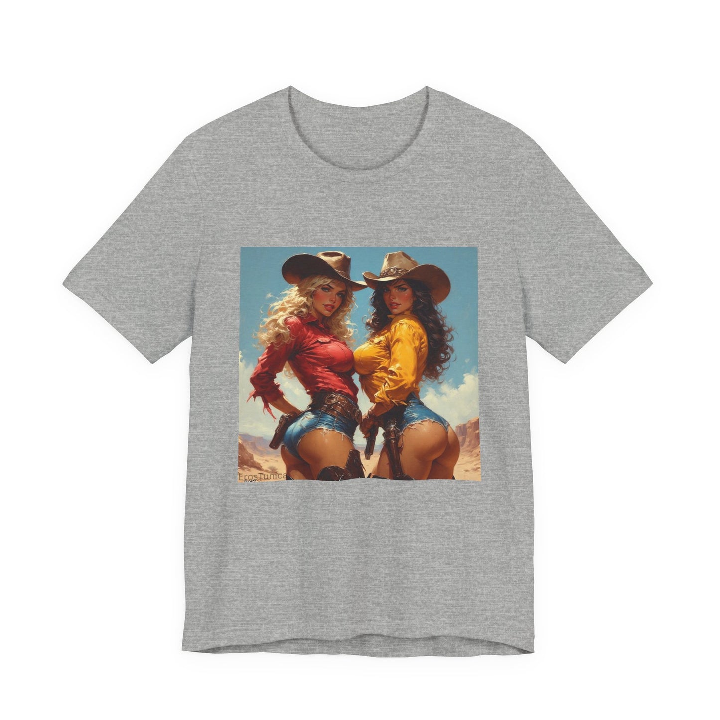 The Golden Frontier Cowgirl Pinup Graphic Tee — Vintage American Design