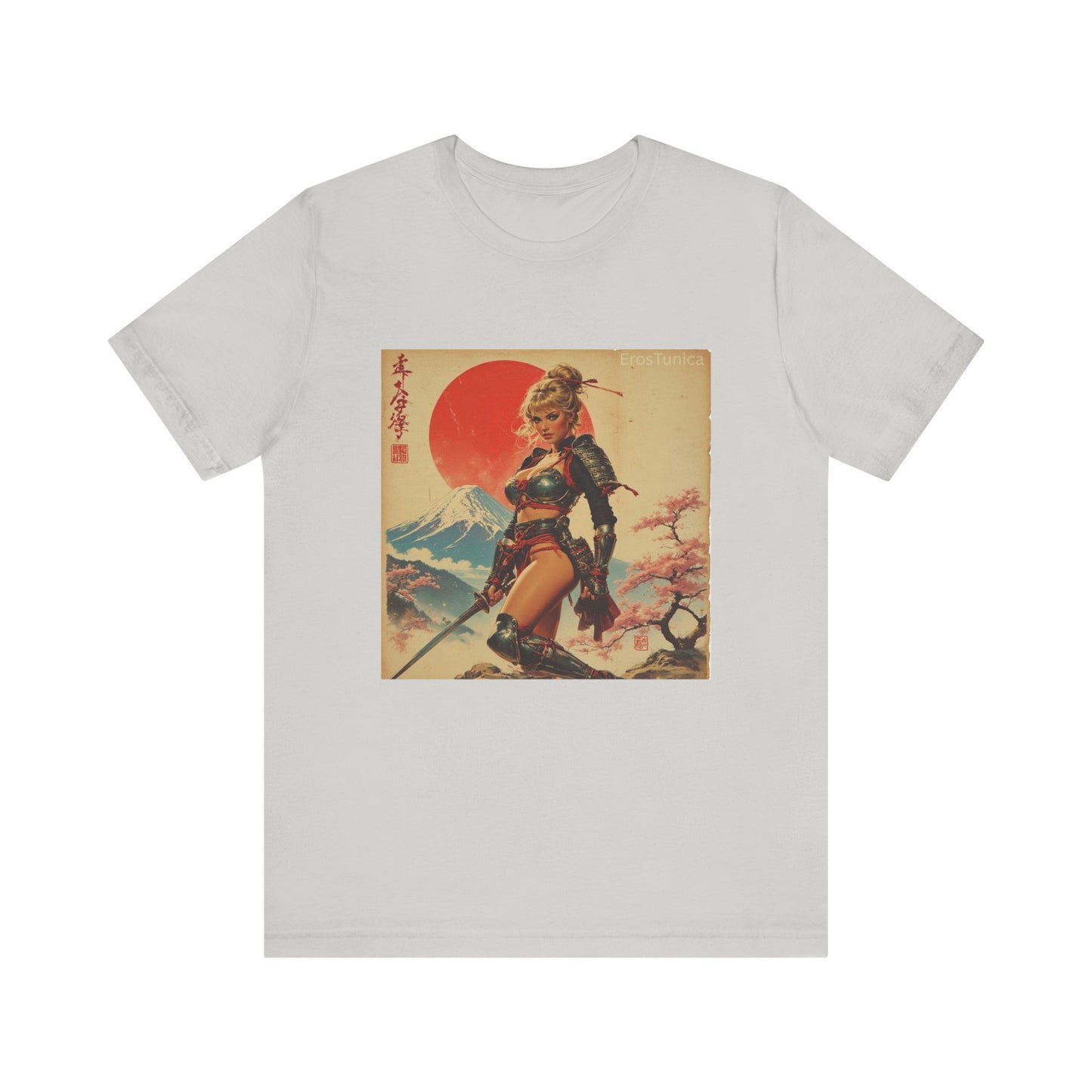 Sakura Samurai Warrior Tee — Retro Japanese Sun Graphic Shirt