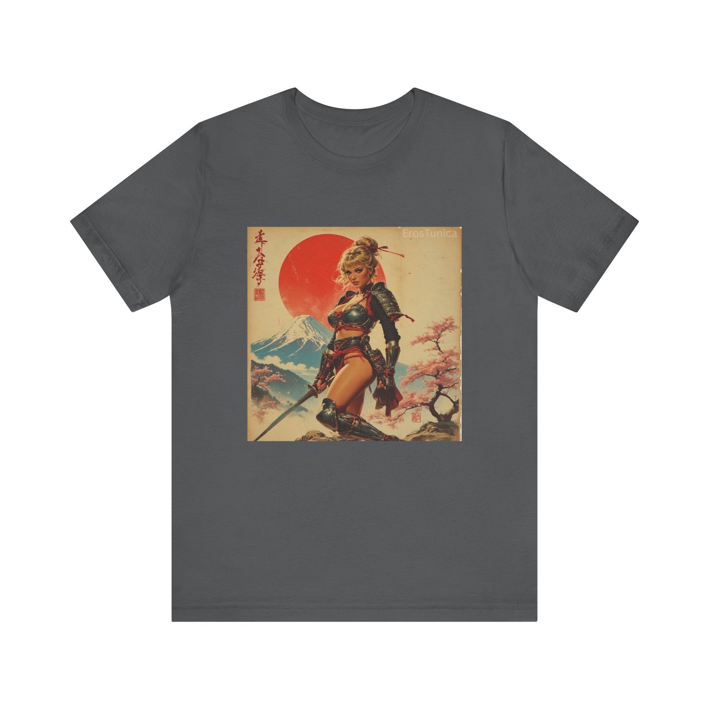 Sakura Samurai Warrior Tee — Retro Japanese Sun Graphic Shirt