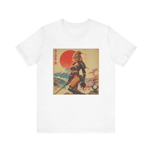 Sakura Samurai Warrior Tee — Retro Japanese Sun Graphic Shirt
